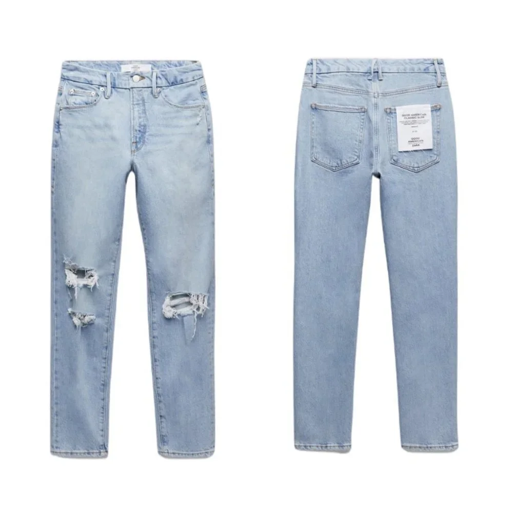 ZARA GOOD AMERICAN ZW JEANS CLASSIC SLIM SS22 BLUE | 9863/063